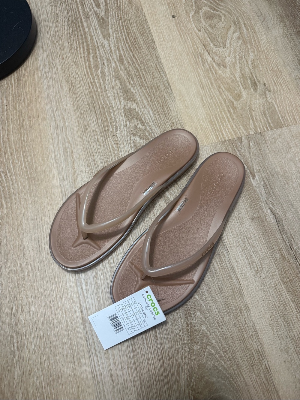 NWT CROCS Miami Round Toe Jelly Flip Flop Sandals Size 10